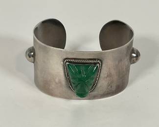 Mexico Sterling/Green Onyx Cuff