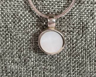 Mother of Pearl Sterling Pendant /Chain