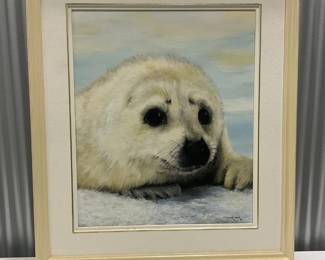 Oil Painting of Seal by Carol Simpson
