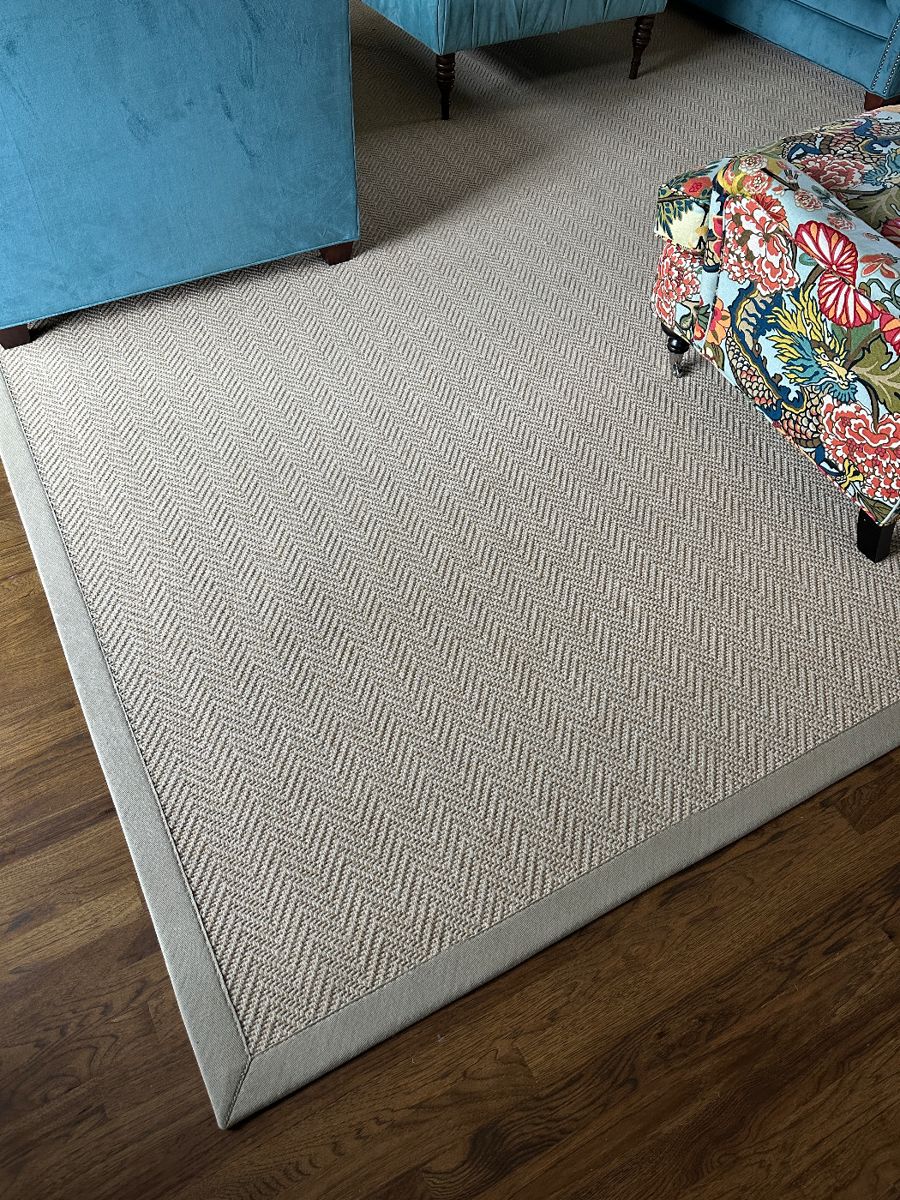 Large natural fiber area rug 13' x 14'. $950