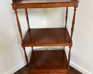 Vintage 3-tier Etagere (2 total). 14.5" d x 22" w x 44.5" t. $300 ea.