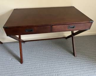 Brown wood desk 2' d x 42" w x 30" t. $75