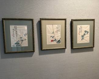 3 Asian-style prints: 12" x 14" ea.: $45 all