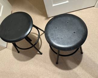 Pair of black adjustable height stools: $40 ea.