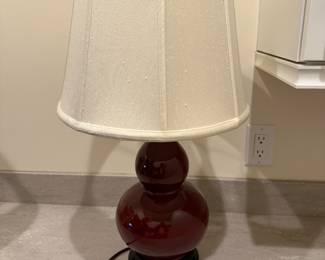 Deep reddish brown lamp: $80