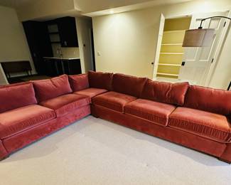 Mitchel Gold and Bob Williams sectional 104" w x 134" l x 38"d x 32" t; like-new condition: $4500