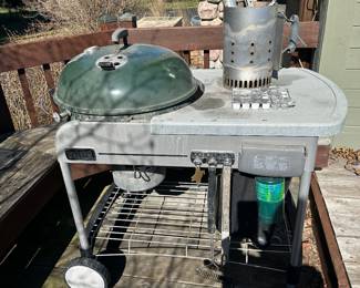 Weber charcoal grill with accessories $100