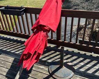 Umbrella and stand $95