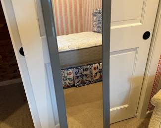 Blue framed wall mirror $20