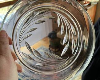 Large Set of Glass Lunch Plates