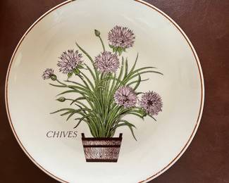 1960's Set of 5 Herb plates by Nelson Lebo 