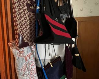 Handbags and dog catcher