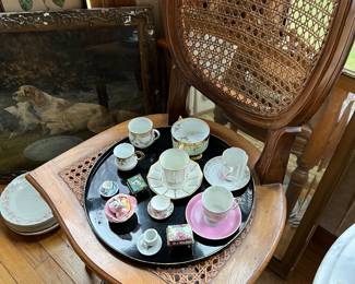 Mini Teacups, Cane Chair