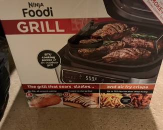 BRAND NEW IN BOX - Ninja Foodi grill - “the grill that sears, sizzles, and air fry crisps”!
