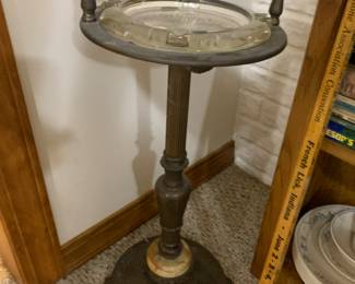 Vintage iron standing ashtray