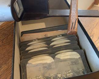 Vintage Stereoscope viewer and stereoscope cards