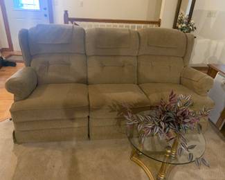 Lazy Boy sofa with recliner on each end - excellent condition 