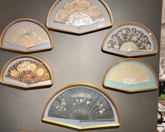 vintage folding hand fans
