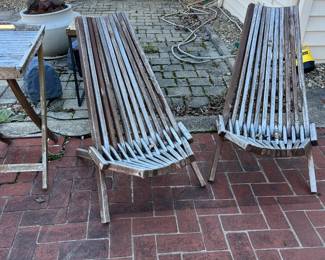 unusual wood outdoor chairs