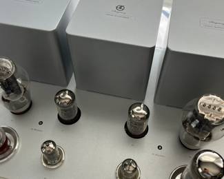 close up of unused Shuguang Tube Stereo Amplifier in original box