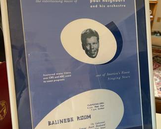 Framed Galveston Balinese Room Advertisement 