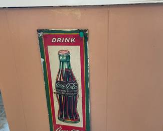 1931 Vintage metal Coca Cola Sign,  small sz. 4 1/2 x 12