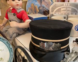 Santa Fe Railroad Collection, Hat, Shirts, Jackets, Mugs, books Magazines, Key chains, Dolls, postcards, locks, etc    All Sant Fe Railroad.  