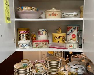 Sets of China and vintage Kitchenware 