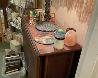 Drop Leaf Table with built in Cabinet and drawers