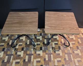 Set Of Two Coffee Tables With Raw Iron Bases