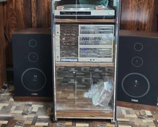 Stereo Cabinet And Components