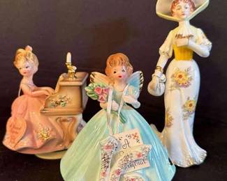 Three Vintage Porcelain Figurines including KPM 