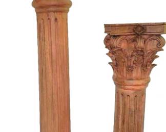 Ornate hand carved pillars