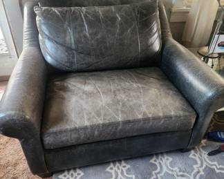 Leather oversized Chair by Arhaus