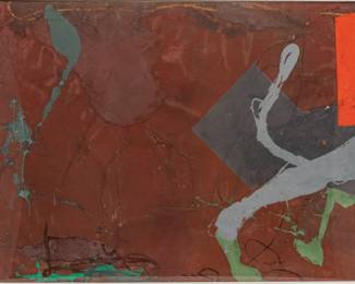 Peter Plagens (American, B. 1941) Mixed Media on Paper, Ca. 1970s, Untitled Abstract, H 29.5" W 41.5" | Unsigned. Mixed media with gouache, watercolor, oil, graphite and oil crayon. Framed under acrylic in a metal frame. Provenance: Property of Prominent Collector, Birmingham, Michigan