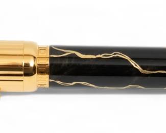 Mont Blanc (German) 'Alexander the Great' Fountain Pen, L 5.25" | the limited edition (0543/4810) 'Alexander the Great' fountain pen is accompanied with 18k gold nib, original pamphlet, and original packaging, measuring H 1.75" X W 8" X D 3.75" overall.