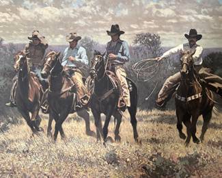 Western Art Print Titled: 'Nowhere Near New York"