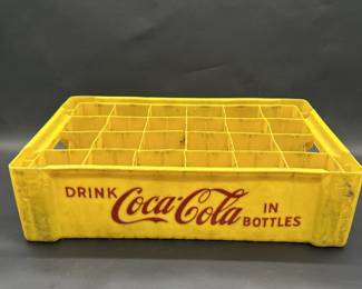 Vintage Yellow Plastic Coca-Cola Crate