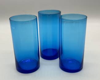 (3) Arctic Blue Tumblers, about 6in Height