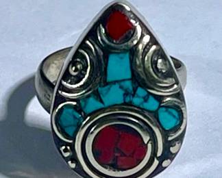 Southwestern Style Ring (Not Sterling)