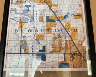 Bloomfield Framed Map