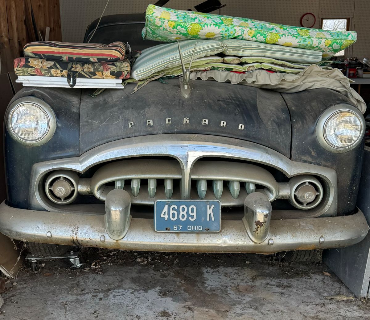 Look at this vintage Packard!  As found condition and pretty much all original! 