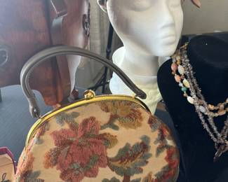 VIntage #Carpet Bagger purse and hat 