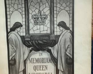 Antique Queen Victoria Memorial Book 
