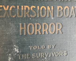 New Yorks Awful Excursion Boat Horror Antique Book. 