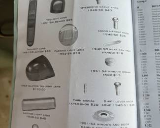 Packard parts list catalog 