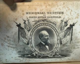 Memorial service for James Garfield 