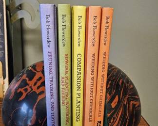 #Vintage ,#Bowling ball bookends# Books 