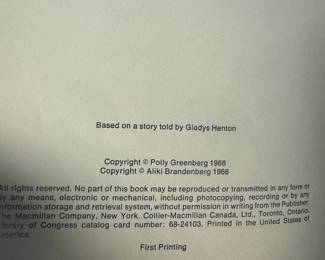 Polly Greenberg 1968  First Printing 