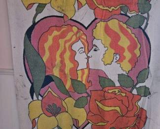 #Beach towel, vintage hippy style, love and peace! 